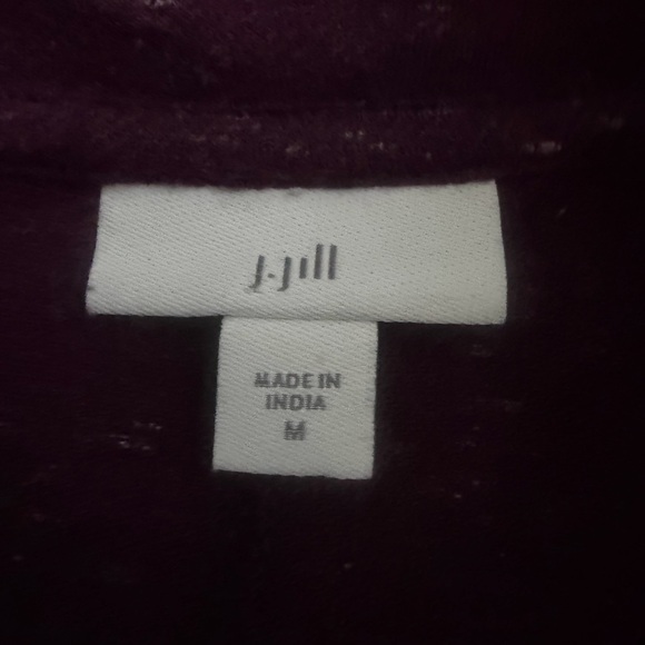 J. Jill Plum purple Cowl Neck tunic top with pockets size medium - Picture 2 of 9